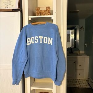 Boston Women's Classic Blue Crewneck Sweatshirt